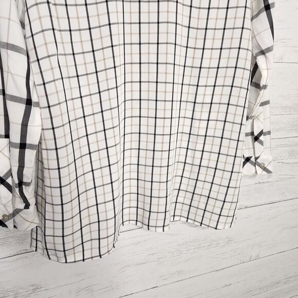 J. Jill Black & White Plaid Longsleeve Button Down Small Petite - Picture 9 of 12